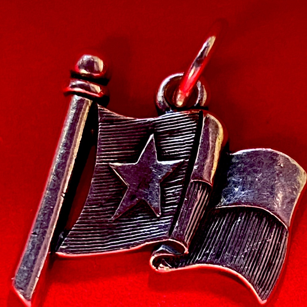Texas Flag Charm Retired Lone Star State  Uncut Loop